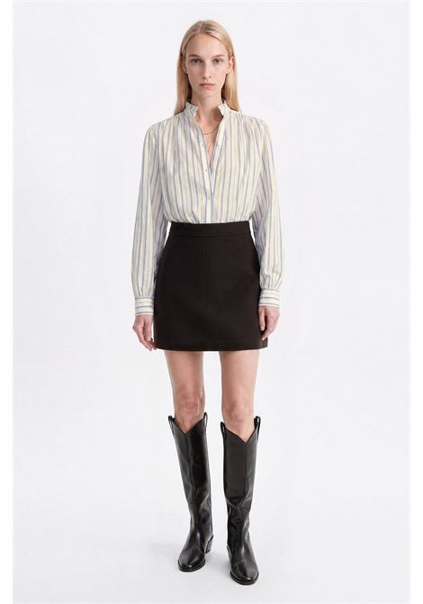 Vanessa Bruno Hilda Blouse in Dobby Cotton Ecru and Blue Women's Vanessa Bruno |  | 6HVA23-V09918088